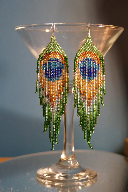 Peacock Bloom Earrings